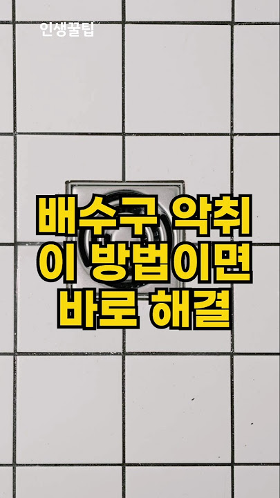 화장실 배수구 악취 이 방법이면 바로 해결 #배수구 #악취 #꿀팁 #청소