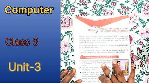 Unit-3 | STD 3| Computer| Precautions While Using the Mouse and Keyboard| Jeevandeep text book