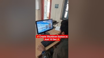 Create Shutdown button in Just 10 Sec #viral #shorts #shortvideo #computer #excel