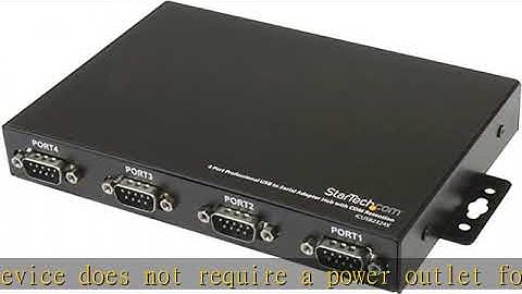 StarTech.com USB to Serial Adapter Hub - 4 Port - Wall Mount - COM Port Retention - Texas Instrumen