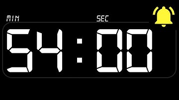 ⏰ TIMER 54 Minutes ((BEEP)) 🔔 - Countdown with Alarm