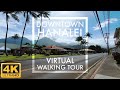 [4K] Downtown Hanalei, Kauai Hawaii | Virtual Walking Tour | Relaxing Travel Simulator