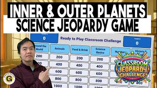 Inner and Outer Planets Jeopardy Game Review Questions No Google Slides Template Needed