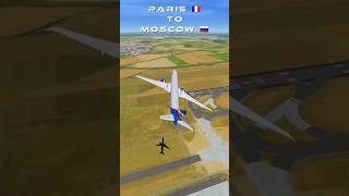 paris to moscow #aviation #airplane #aircraft #shorts #viral