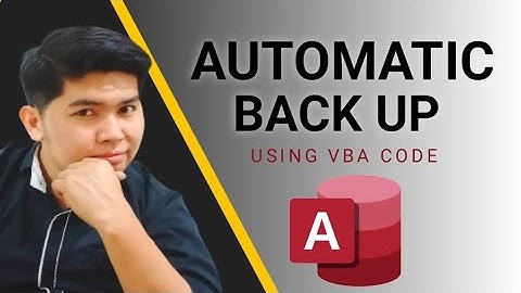 How to Create AUTO BACKUP in Microsoft Access