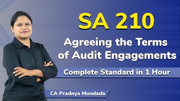 CA Inter |Audit| Full SA 210 Covered | CA Pradnya Mundada