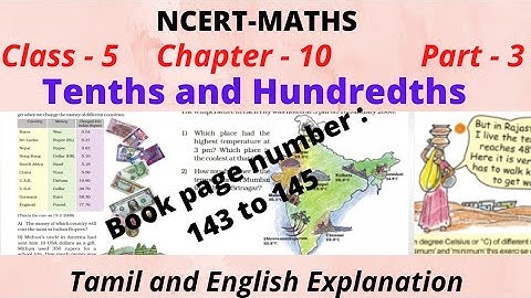 Tenths and Hundredths|Ncert - CBSE Maths|Class 5 Chapter 10 Part 3|Tamil and English Explanation