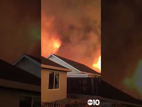 What the Carr Fire vortex or "firenado" looks and sounds like