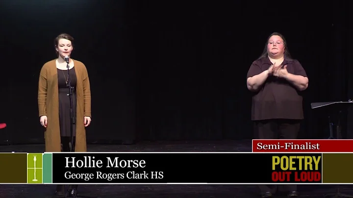 2016 Poetry Out Loud Semifinalist, Hollie Morse