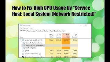 How to Fix High CPU Usage by “Service Host: Local System (Network Restricted)”