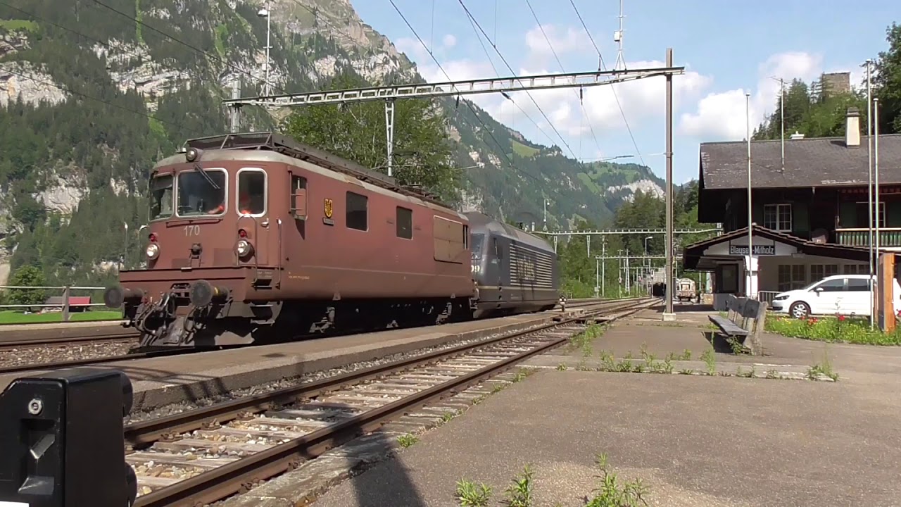 BLS - Nordrampe - Ein Tag fast nur Lokzüge 22.7.2019