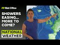 20/06/23 - Showers easing but more to come? – Evening Weather Forecast UK – Met Office Weather image