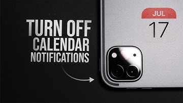 How to Turn Off Calendar Notifications on iPad (tutorial)