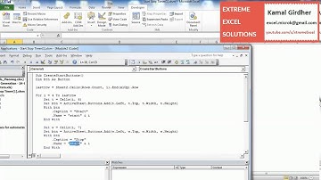 Start Stop Timer buttons in Excel - VBA Macro Tutorial