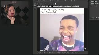 Ryan reacts to FNAF 3 crying children laughing at Purple Man being killed - 8-BitClips