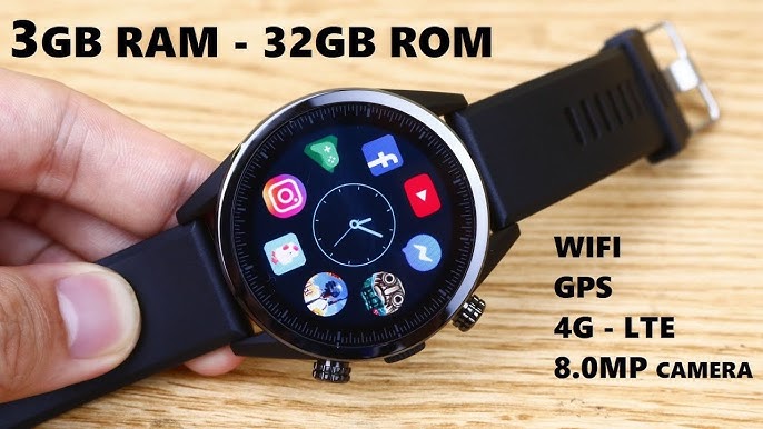 LEMFO LEM10 4G LTE Smart Watch Phone Android 7.1 3GB+32GB GPS Wifi 2MP  Camera