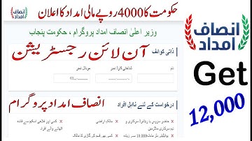 How to Register for insaaf imdad | application | CM Punjab Rozgar Scheme 2020 #imdad 12000 scheme