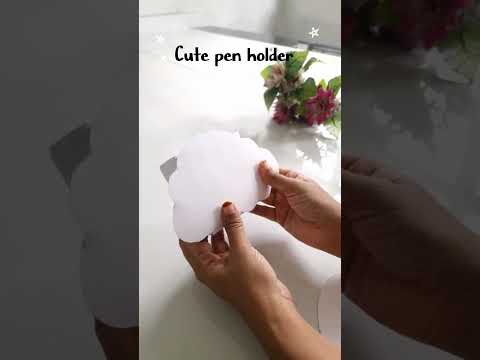 cute pen holder #diy #shortfeed #shortfeed ☁️
