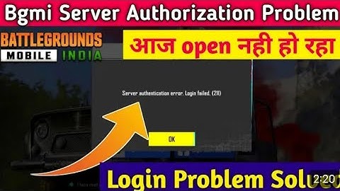 BGMI Server authentication error login failed (211) problem | BGMI not ban in India