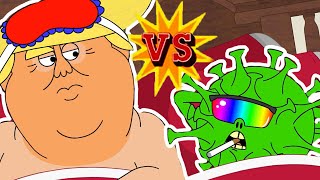 Trump vs Covid "I'm real" remix | Cartoon Rap Battle