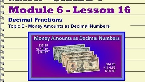 Grade 4 Mod 6 Lesson 16