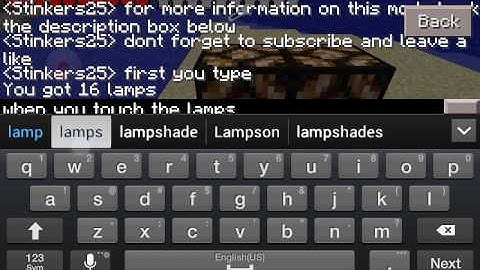 Minecraft pe Redstone lamps mod