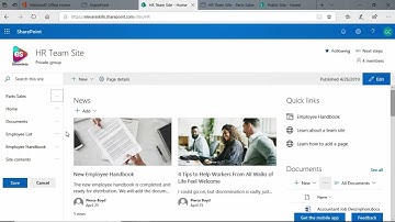 6: SharePoint | Edit the Quick Launch
