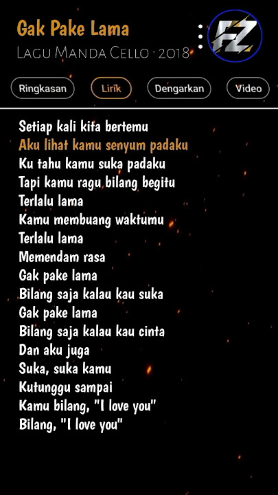 Ga Pake Lama (Lirik)