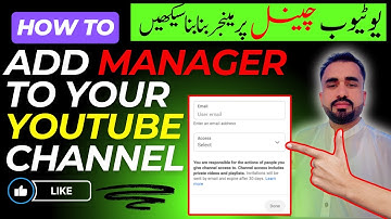 How To Add Manager to Your YouTube Channel 2024 I YouTube Manage Kaise Banaye I Taha Tech