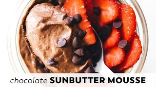 SunButter Chocolate Mousse // vegan + just 4 ingredients!