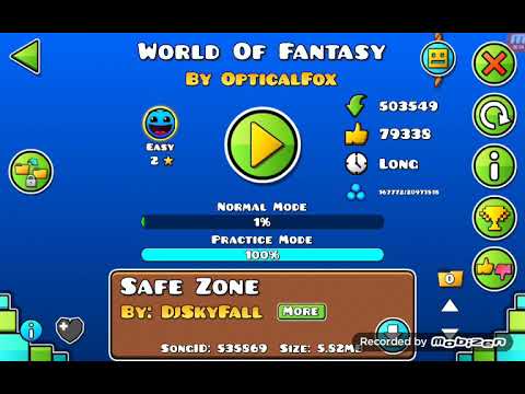 Проходим уровень World of Fantasy в Geometry Dash