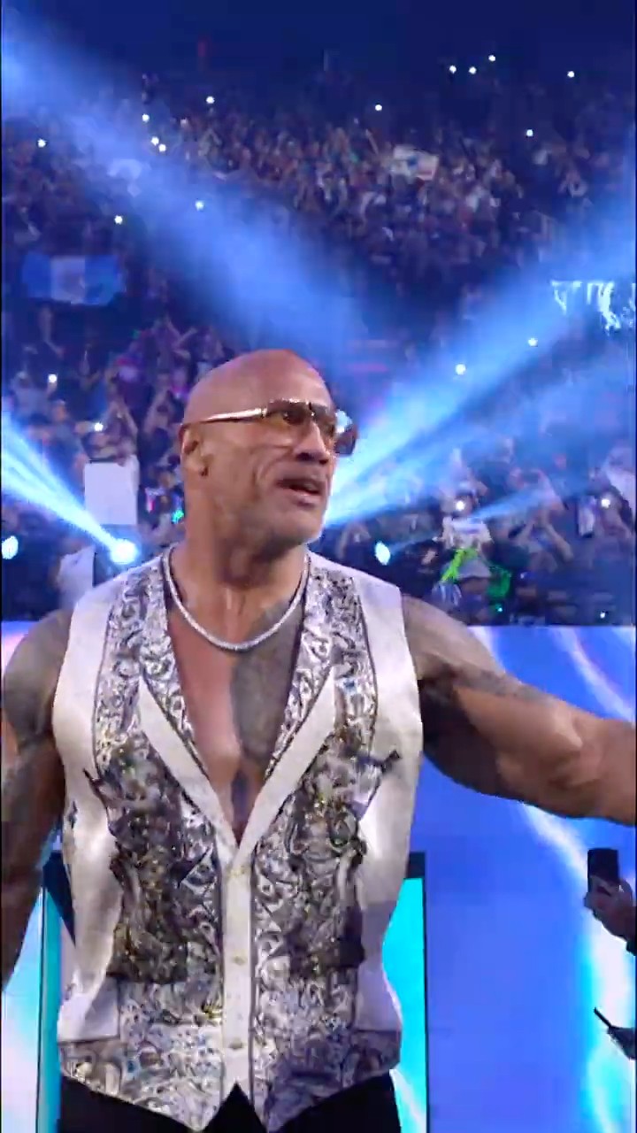 The Rock knows how to make an entrance! ? #RAWonNetflix #WWERaw