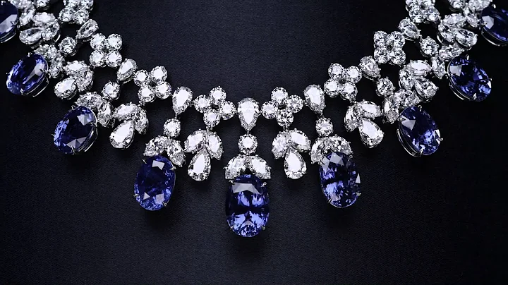 Cascading Sapphire and Diamond Drop Necklace - DayDayNews