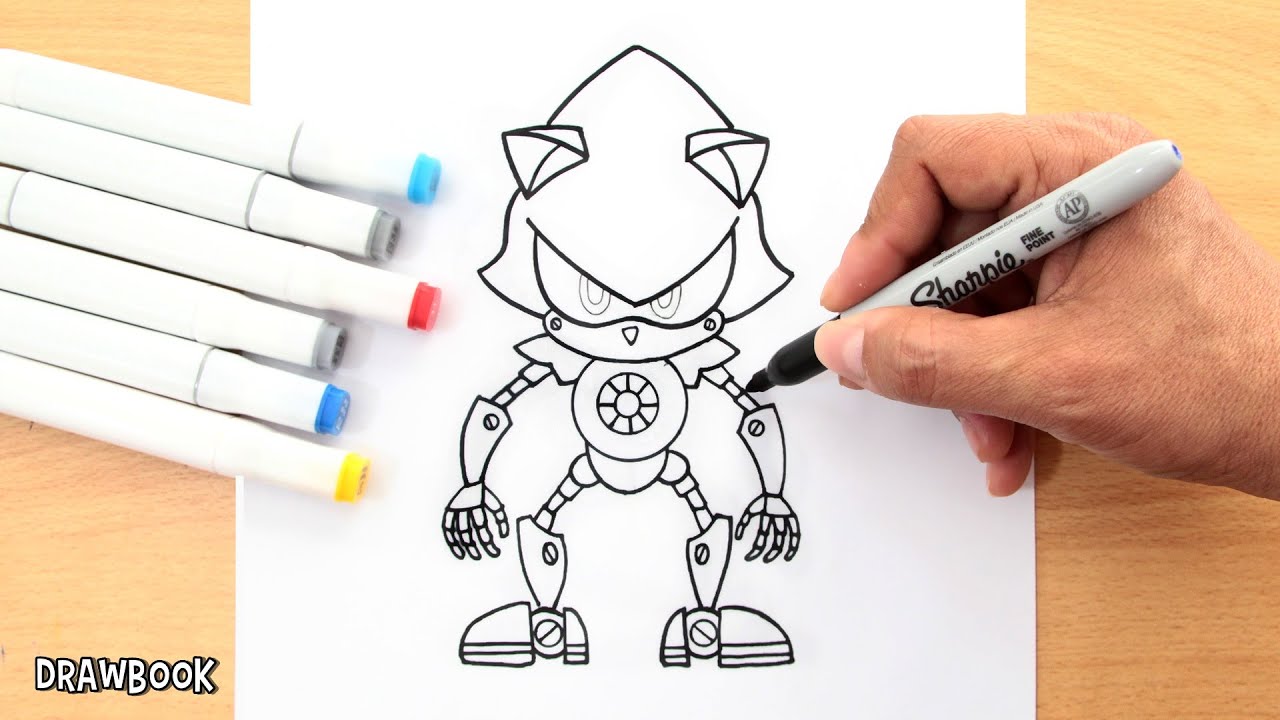 How to draw and paint Metal Sonic 3.0 