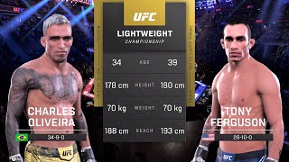 Charles Oliveira vs Tony Ferguson Full Fight - UFC 5 Fight Night