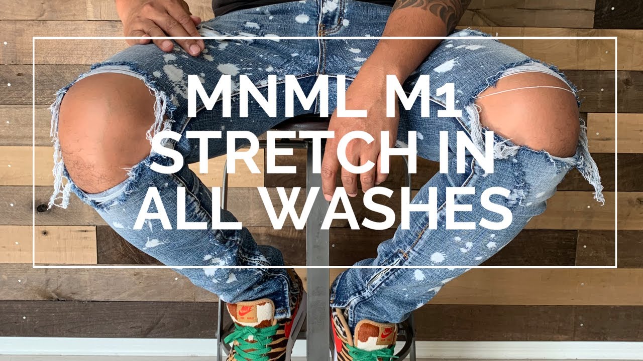 MNML M1 STRETCH DENIM IN EVERY WASH AFTER A YEAR!!! - YouTube