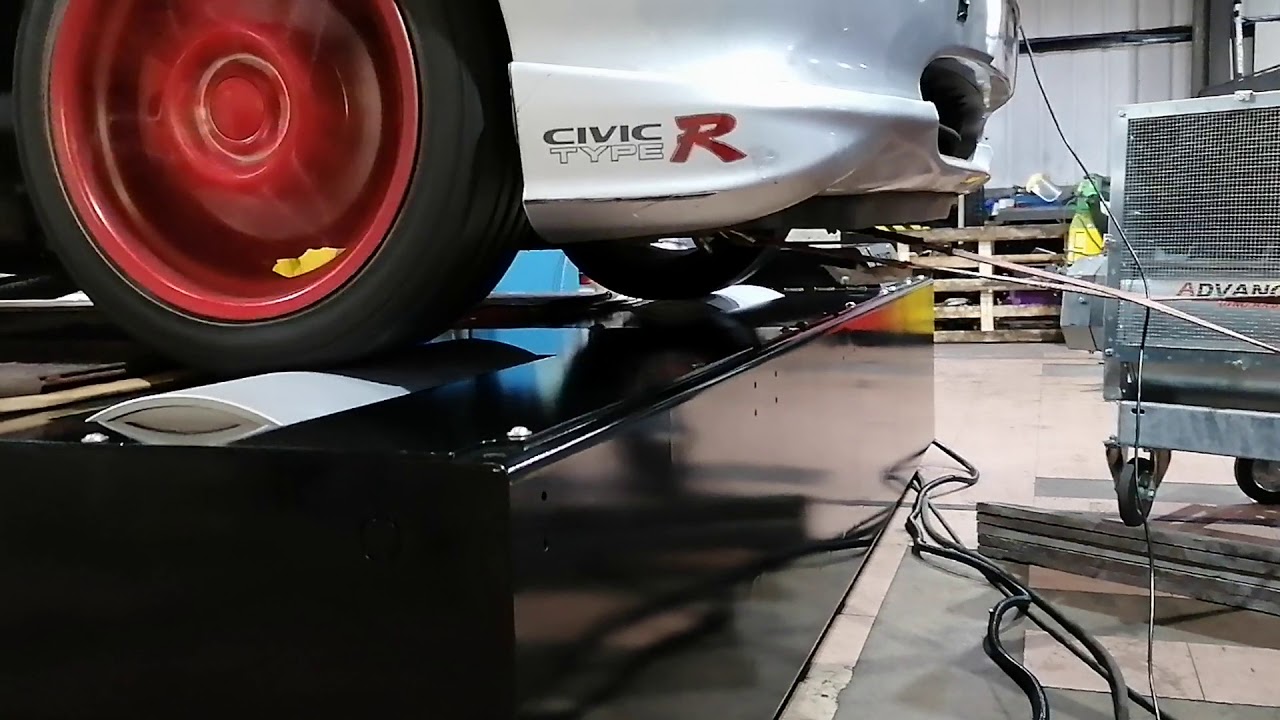 ADS Chassis Single Roller dyno test / power run (DCM) YouTube