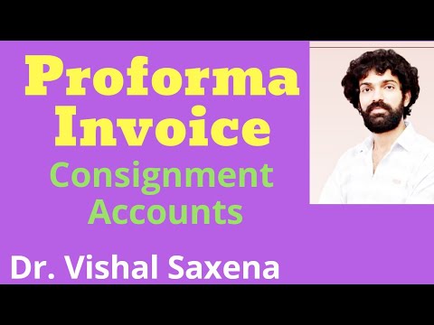 consignment-account-&-proforma-invoice-by-dr.-vishal-saxena,-vscc