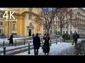 Snow Walk in Vienna, Alsergrund, 9th District, Winter 2021, City Ambience  - 4K - ASMR