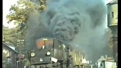 Poland Konotop Departure Steam Locomotive Ty2 1086  October 1990