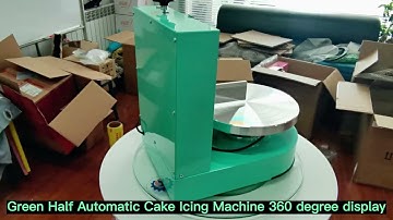 Green Half Automatic Cake Icing Machine