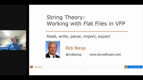 String Theory: Working with Flat Files in VFP