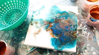 Experiment Colander Dutch Pour Technique Different Result? Acrylic Fluid Pouring Painting