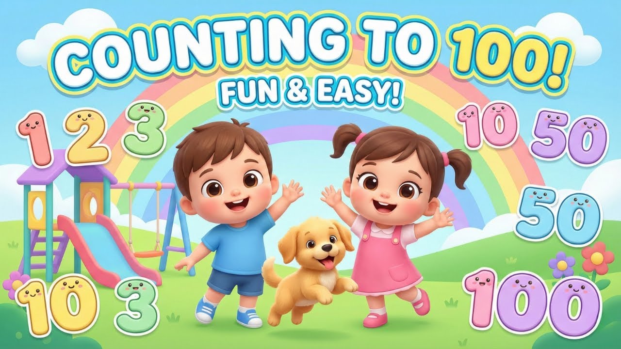 Learn Numbers 1 to 100 | Counting Song for Kids | Fun Learning Cartoon