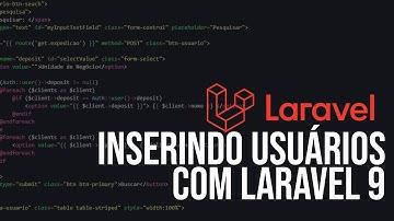 Laravel 9.x - Inserindo usuário no banco através de um formulário