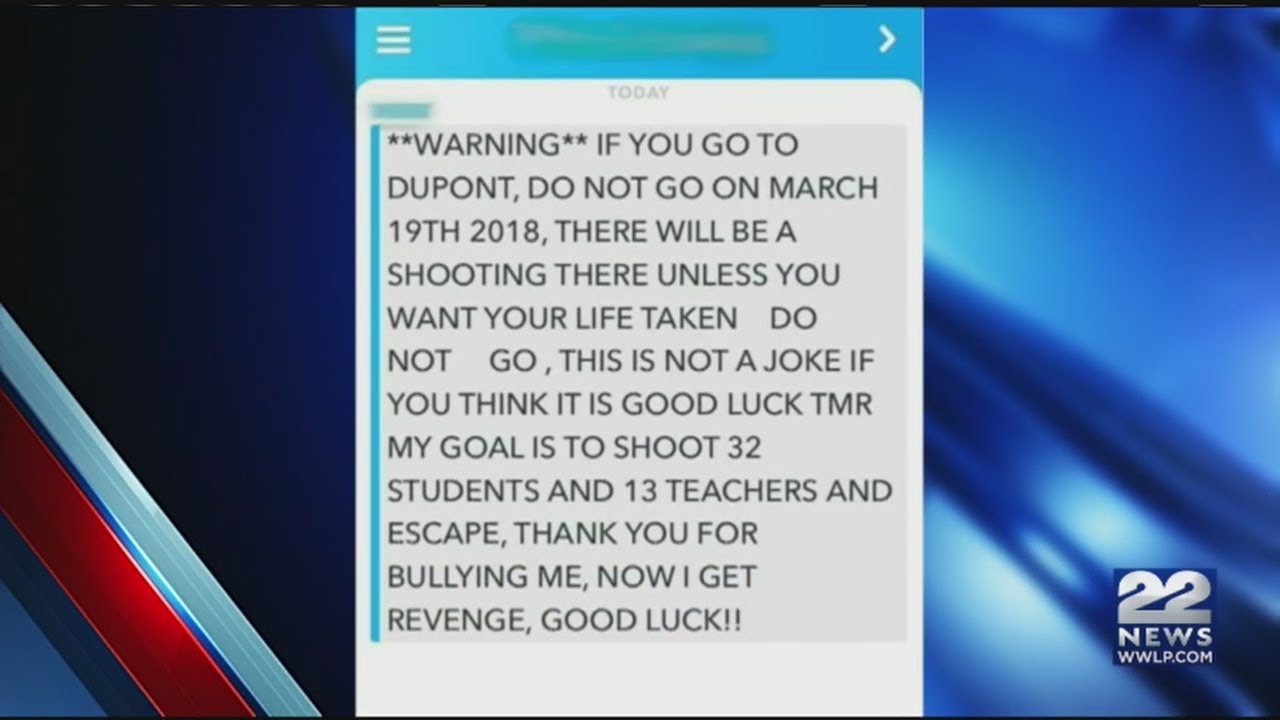 Dupont Middle School In Chicopee Named In Social Media Threat Youtube