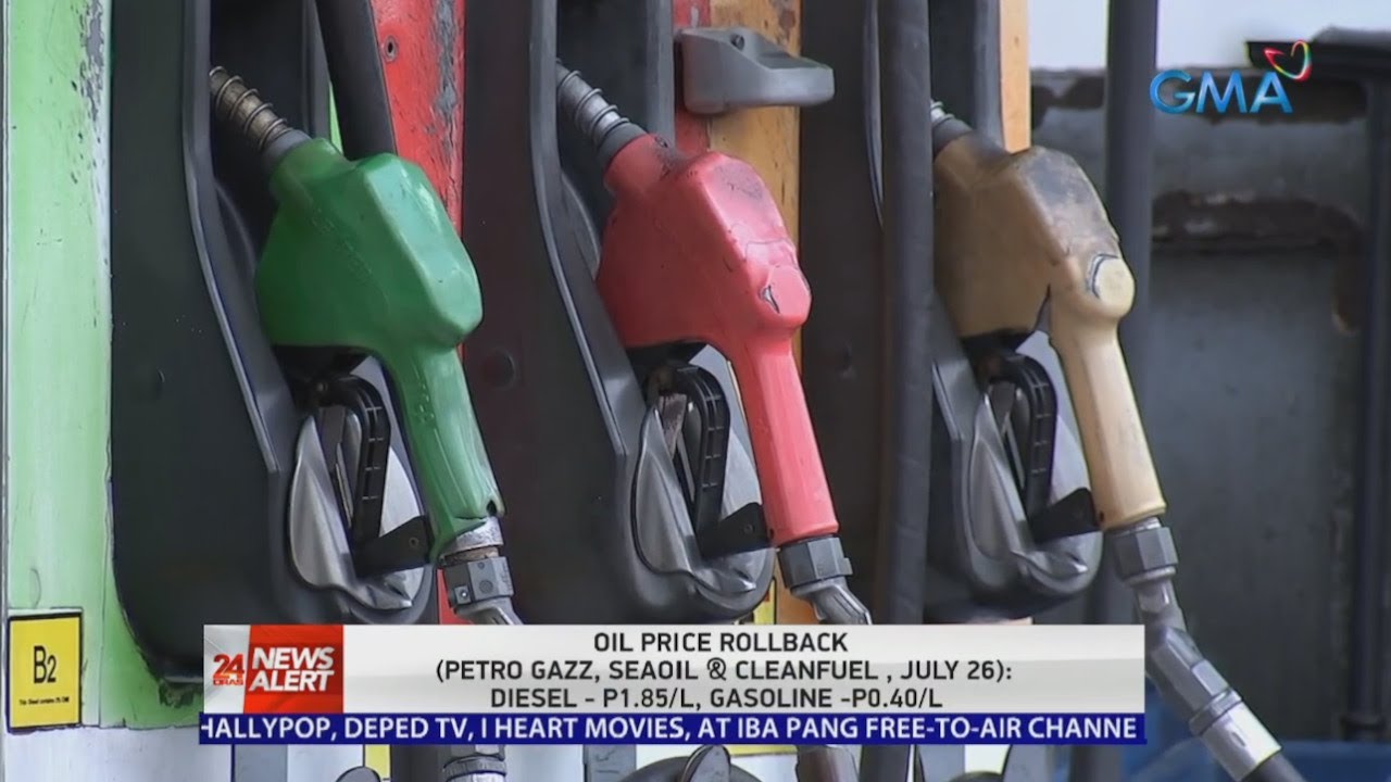 Oil price rollback (Petro Gazz Seaoil & Cleanfuel, July 26)... | 24 Oras News Alert
