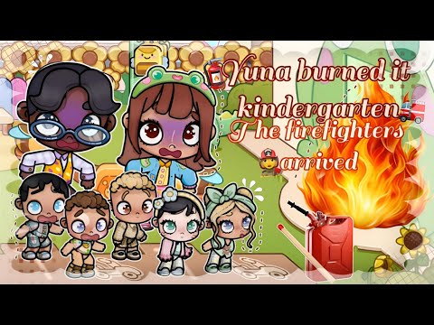 🧯Yuna BURNED DOWN the kindergarten 🚒 Firefighters arrived 👩🏼‍🚒 || avatar world vlog