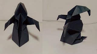 making origami halloween ghost 👻/paper ghost/#simple #papercraft ##youtube