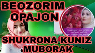 BEOZORIM OPAJON SHUKRONA KUNIZ MUBORAK